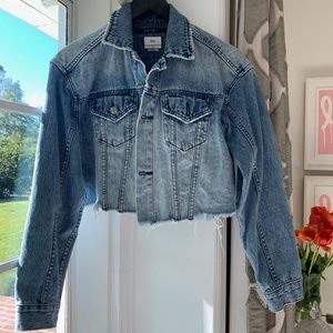 Ksubi Cropped Distressed Demin Jacket